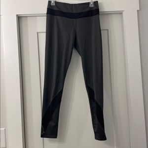 Gray Leggings with Mesh Cut outs